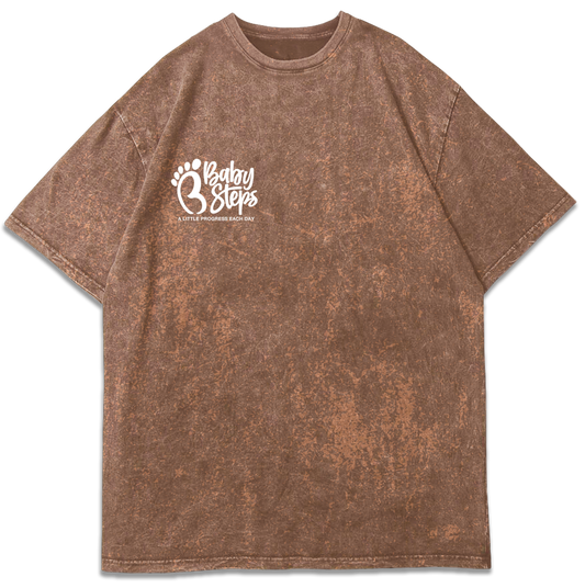 VINTAGE WASH - MOCHA - OVERSIZED TEE