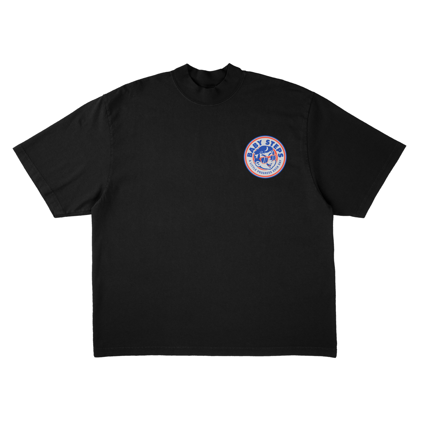 ORIGINALS V1 - BLACK MOCK NECK TEE